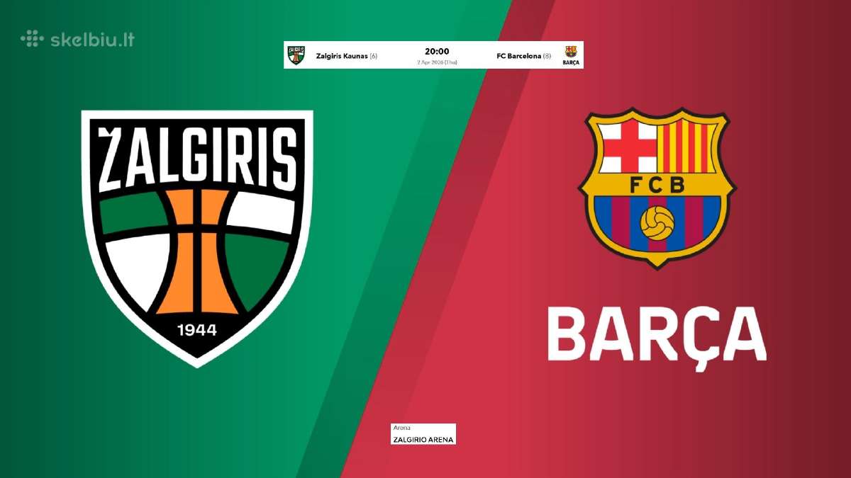2 bilietai į Žalgiris-barcelona balandžio 2 d.