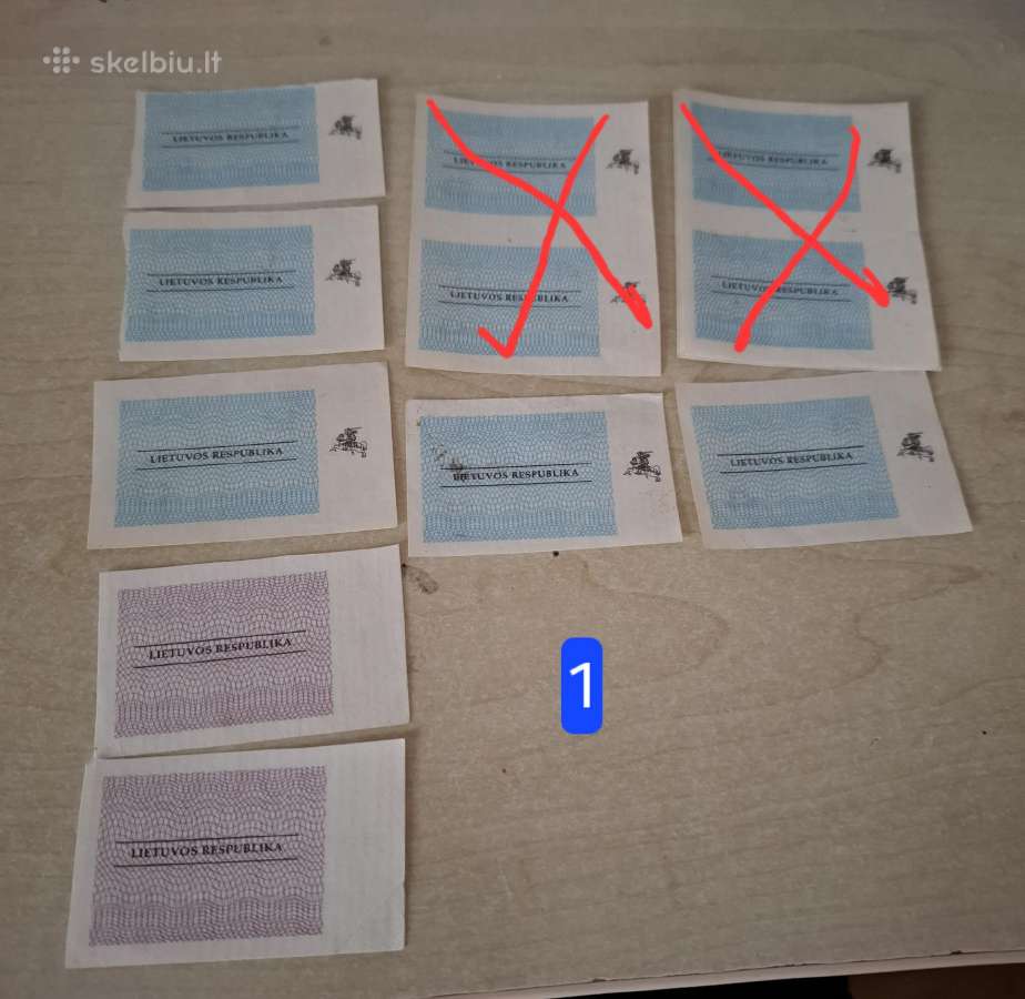 Lietuvos maisto talonai. 1991 m.,1992 m. - nuotraukos Nr. 2