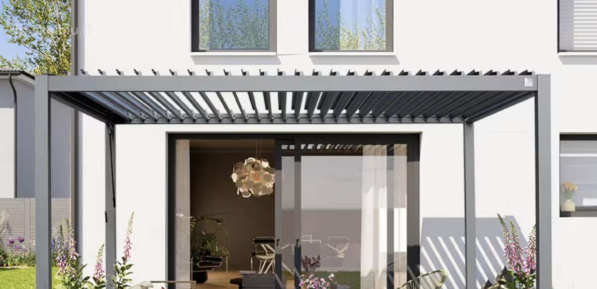 Moderni stoginė terasai 3x4 m pergola - nuotraukos Nr. 4