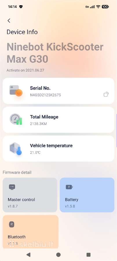 Elektrinis paspirtukas Ninebot Segway Max G30 - nuotraukos Nr. 8