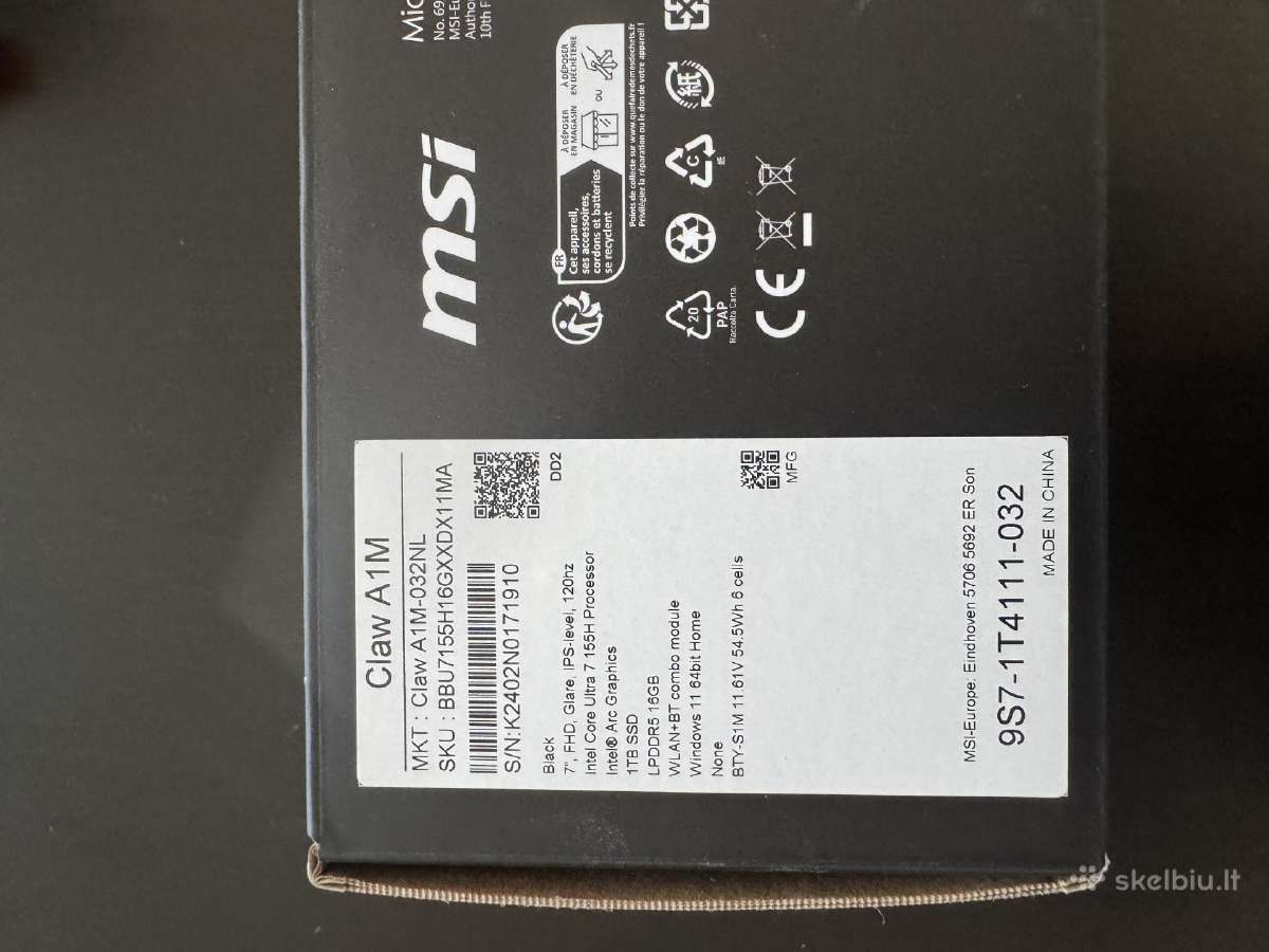 Msi claw 1tb - nuotraukos Nr. 3