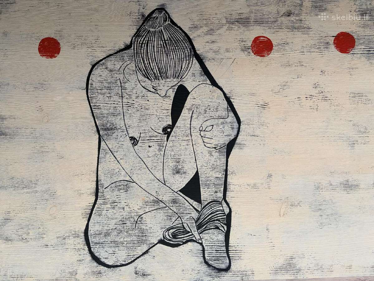 Kristinos Norvilaitės grafikos darbas "Vakaras" - nuotraukos Nr. 3