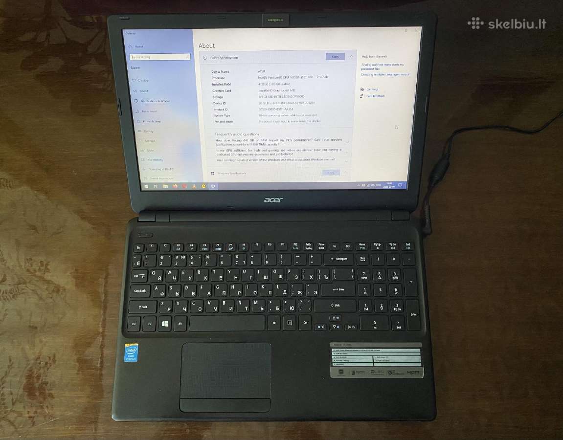 Acer laptop 15.6