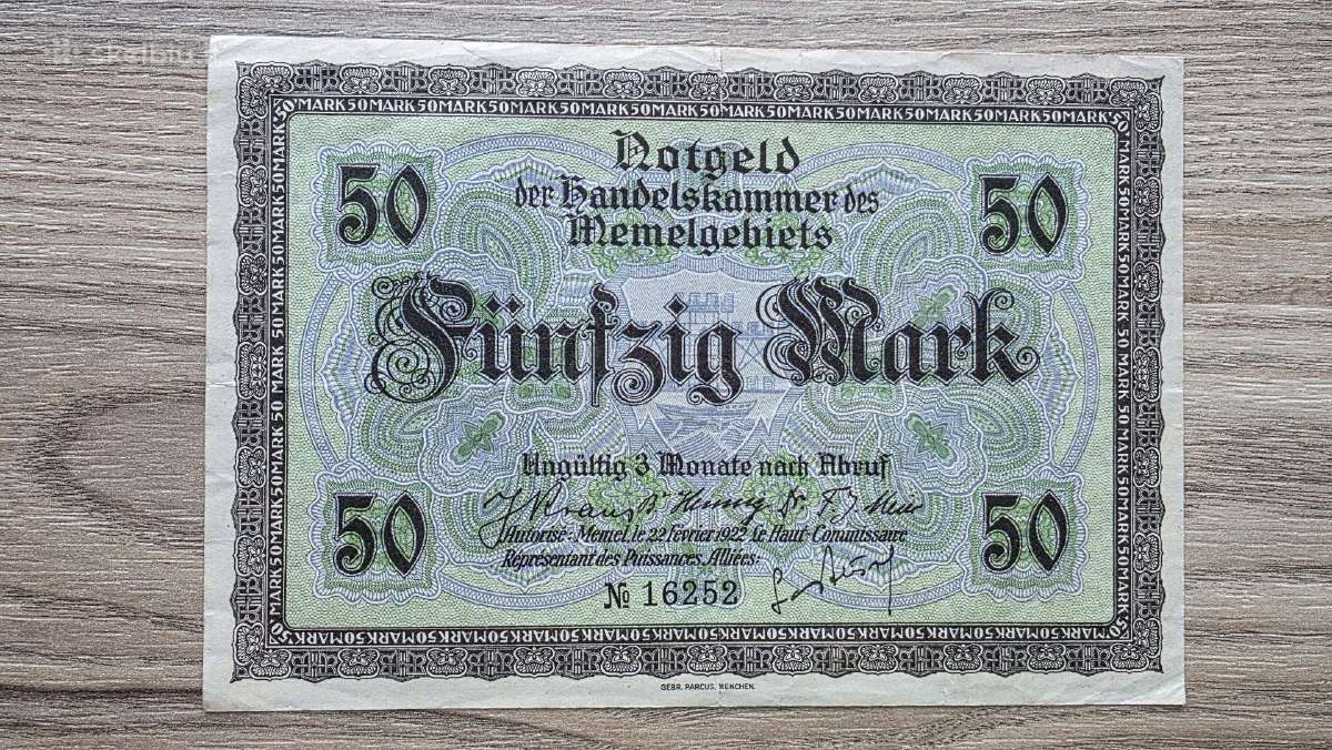 1922 metų 50 Memel markių 5 skaičiai - nuotraukos Nr. 2