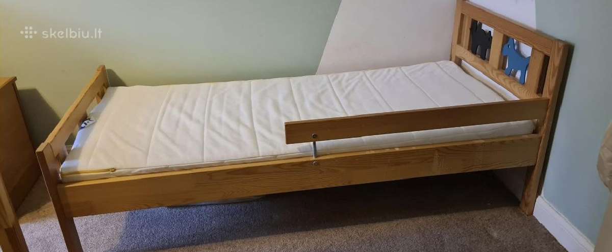 Dvi Ikea Kritter pušinės lovos lovelės vaikiškos - nuotraukos Nr. 2