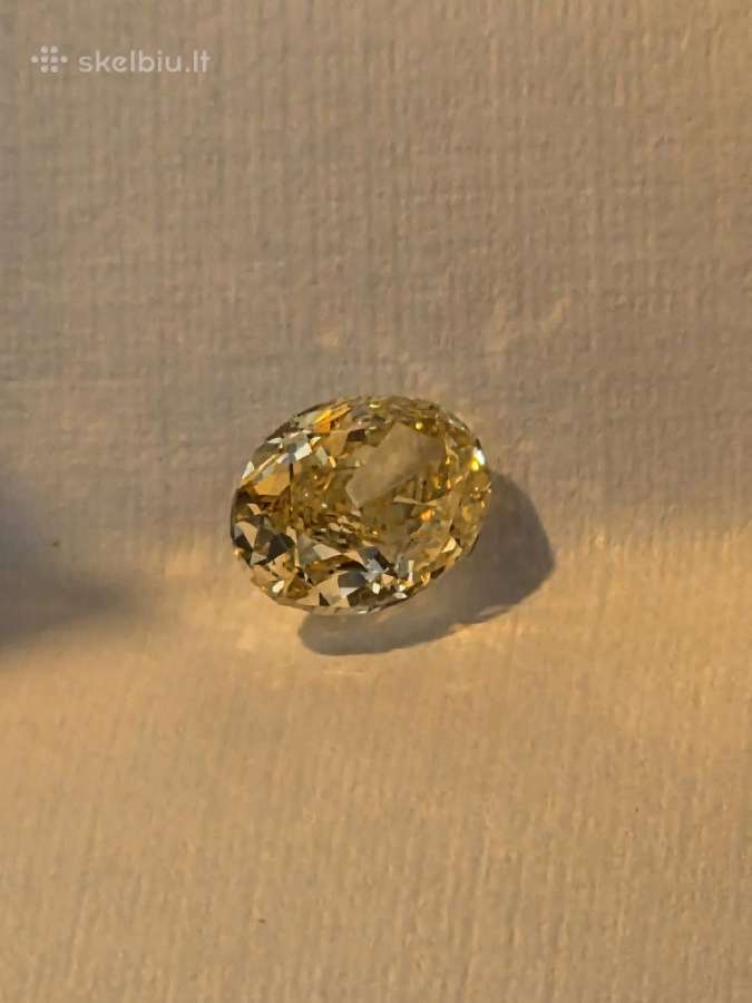 Natūralus 1,01ct. Fancy Yellow briliantas, Gia - nuotraukos Nr. 3