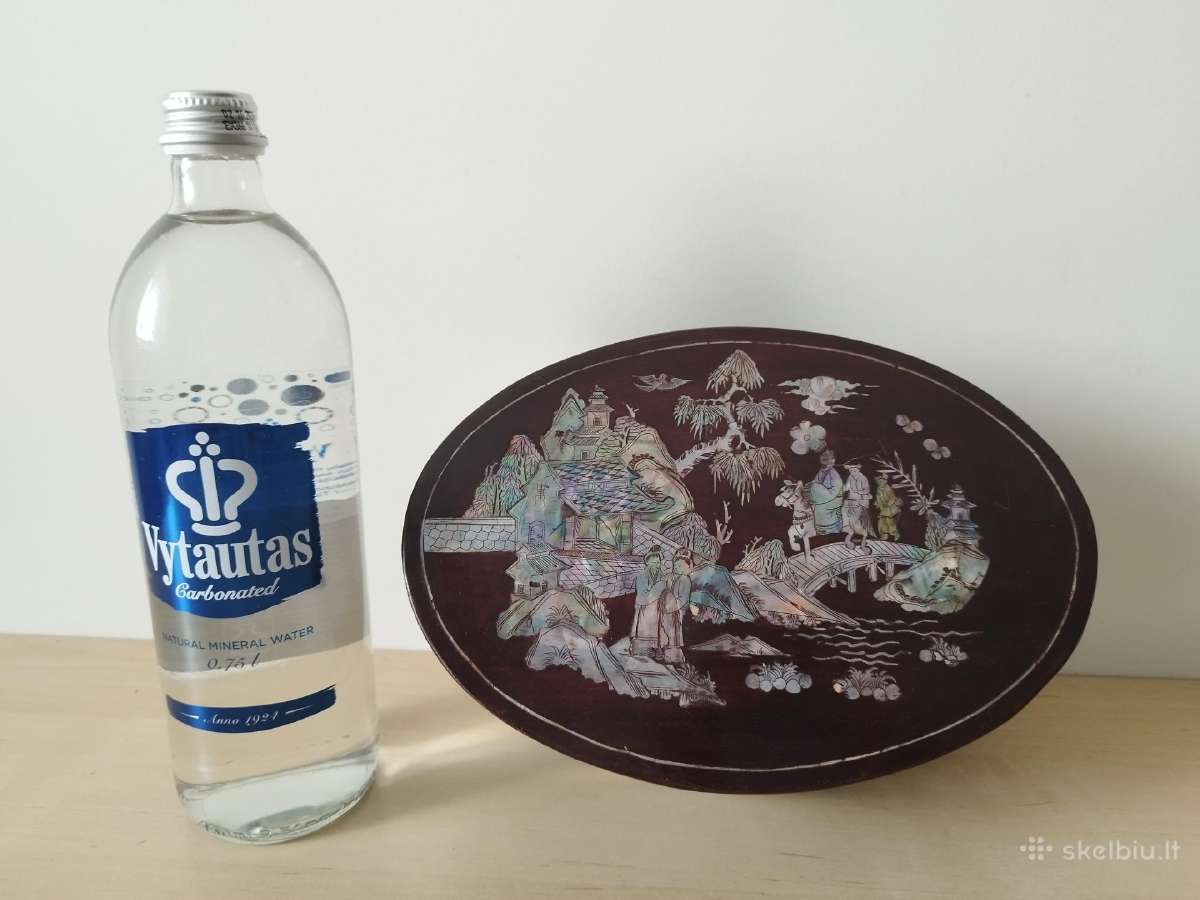 Antikvarinė azijietiška medinė papuošalų dėžutė - nuotraukos Nr. 16