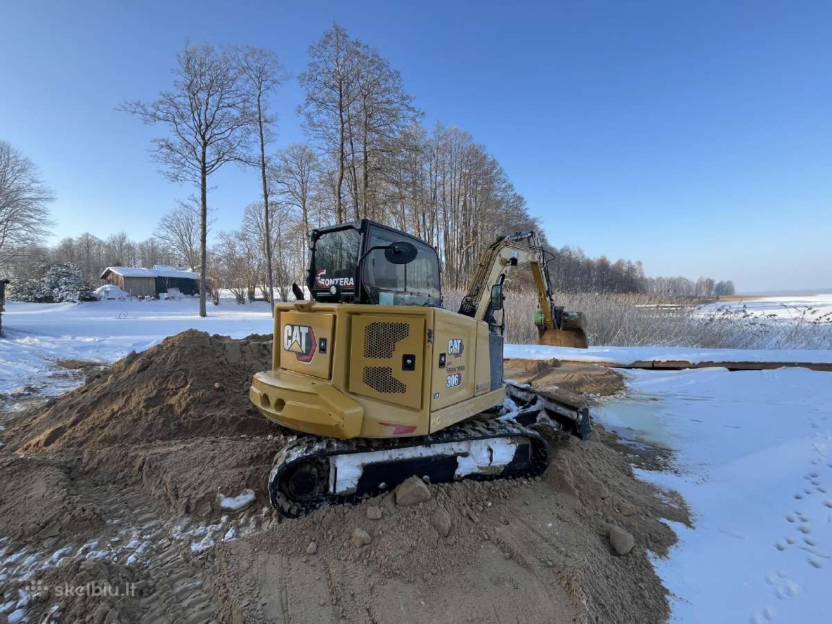 Tvenkiniu kasimas, valymas, ilgastrelis Cat 323 - nuotraukos Nr. 25