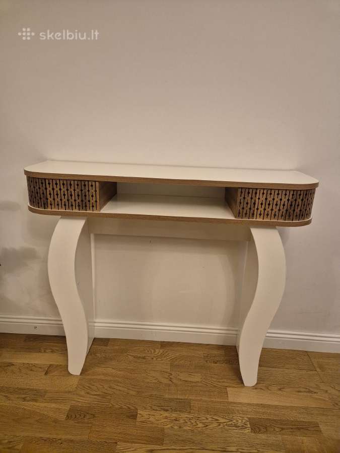 Konsolinis staliukas Kalune Design Damla, kreminė