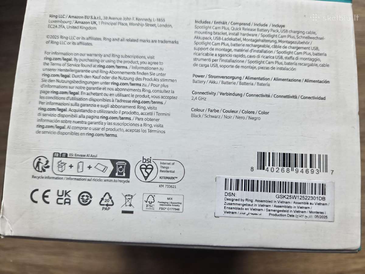 Ring Doorbell Plus Pro Tapo D230s1 C425 C720 C410 - nuotraukos Nr. 25