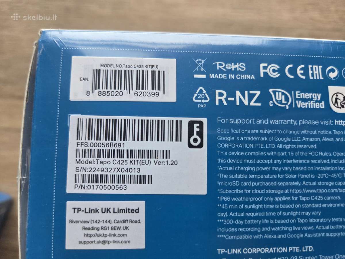 Ring Doorbell Plus Pro Tapo D230s1 C425 C720 C410 - nuotraukos Nr. 21