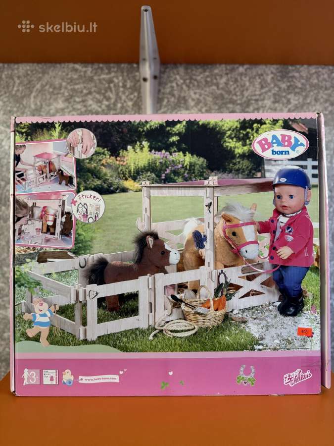 Baby born Pony Farm“ arklide su aptvaru