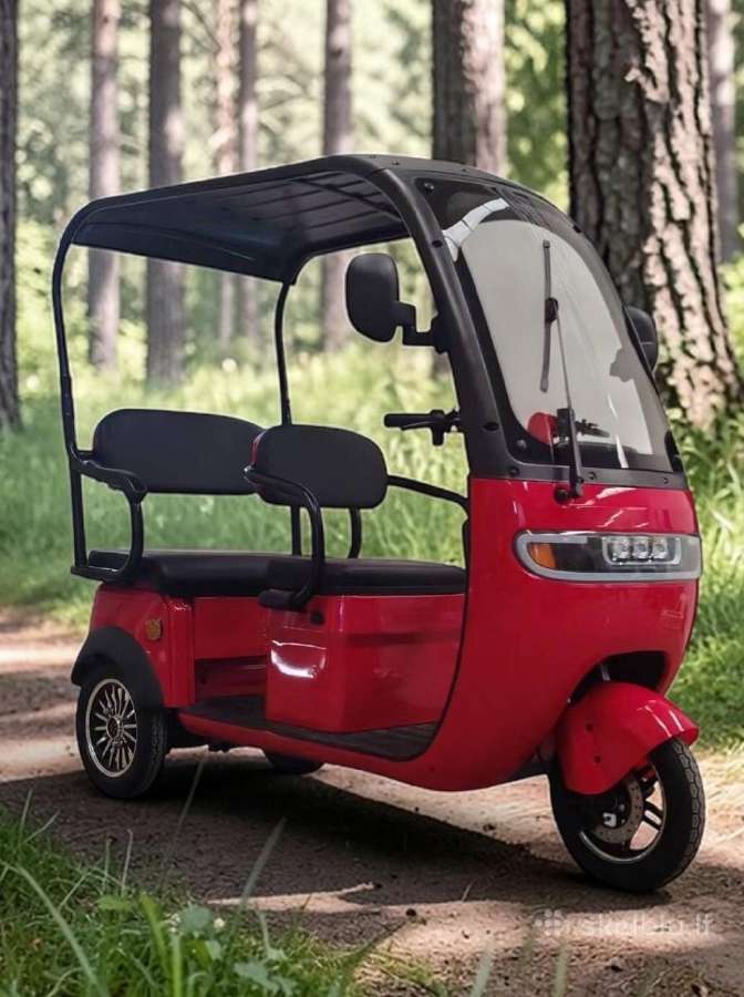 Elektrinis trivietis triratis motoroleris su stogu - nuotraukos Nr. 4