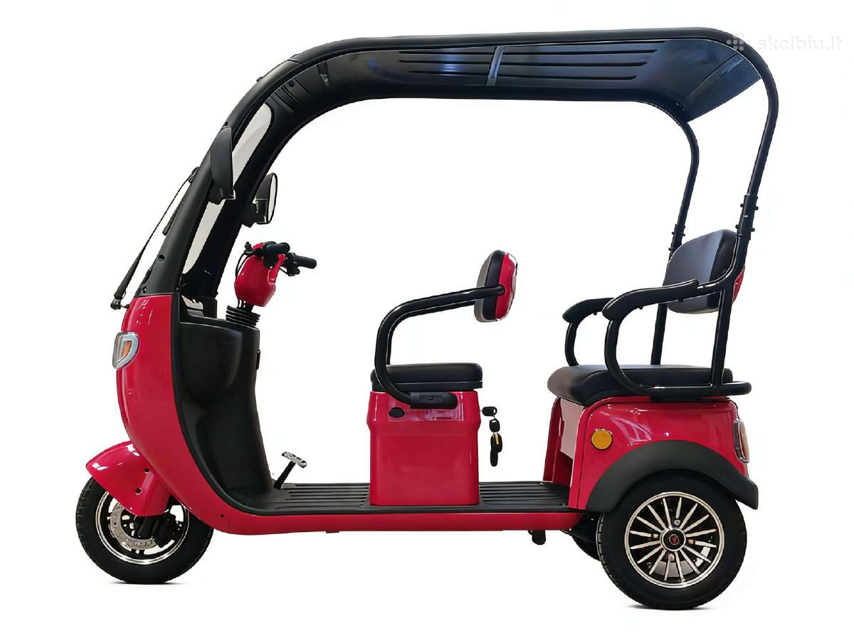 Elektrinis trivietis triratis motoroleris su stogu - nuotraukos Nr. 5