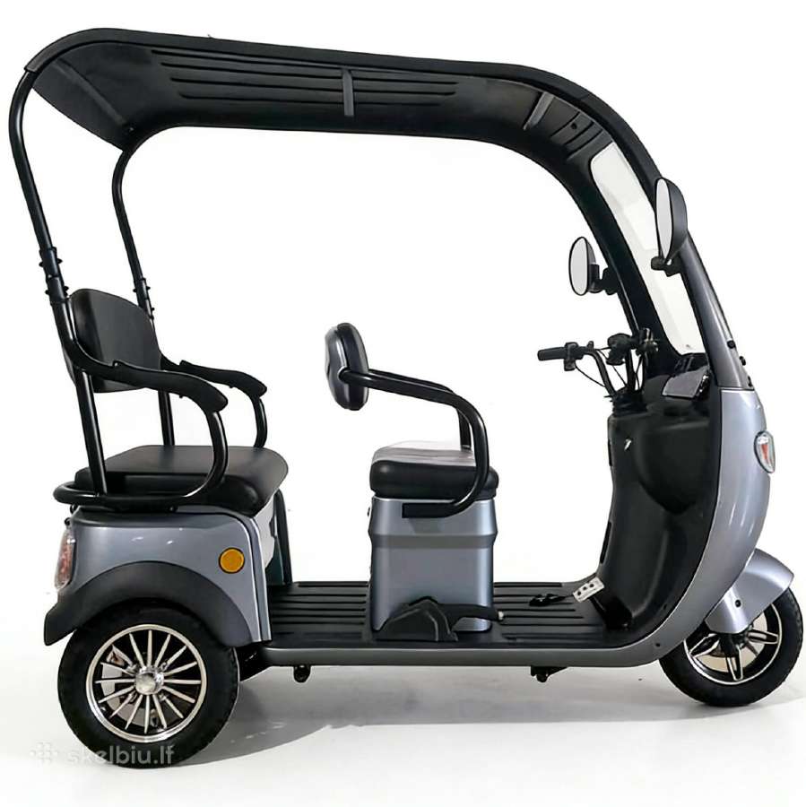 Elektrinis trivietis triratis motoroleris su stogu - nuotraukos Nr. 6