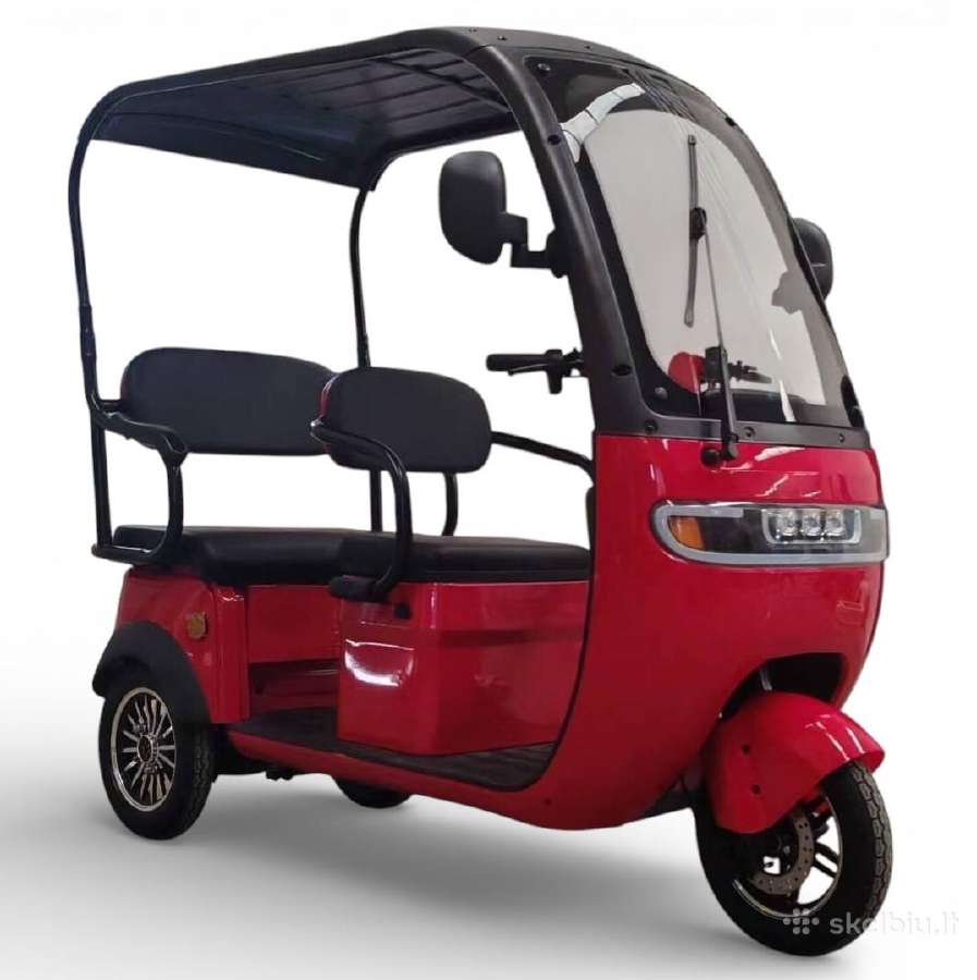 Elektrinis trivietis triratis motoroleris su stogu - nuotraukos Nr. 11