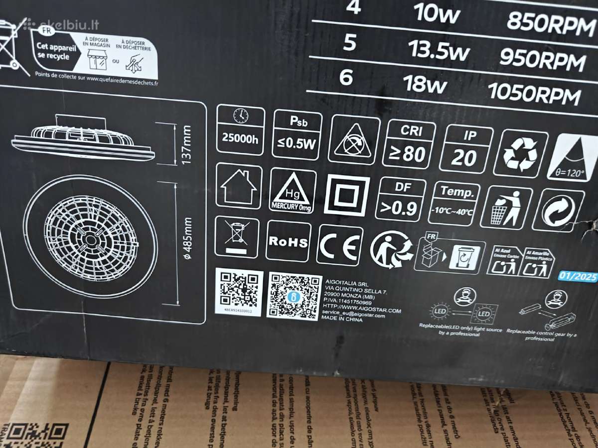 LED lempa su ventiliatoriumi - nuotraukos Nr. 8