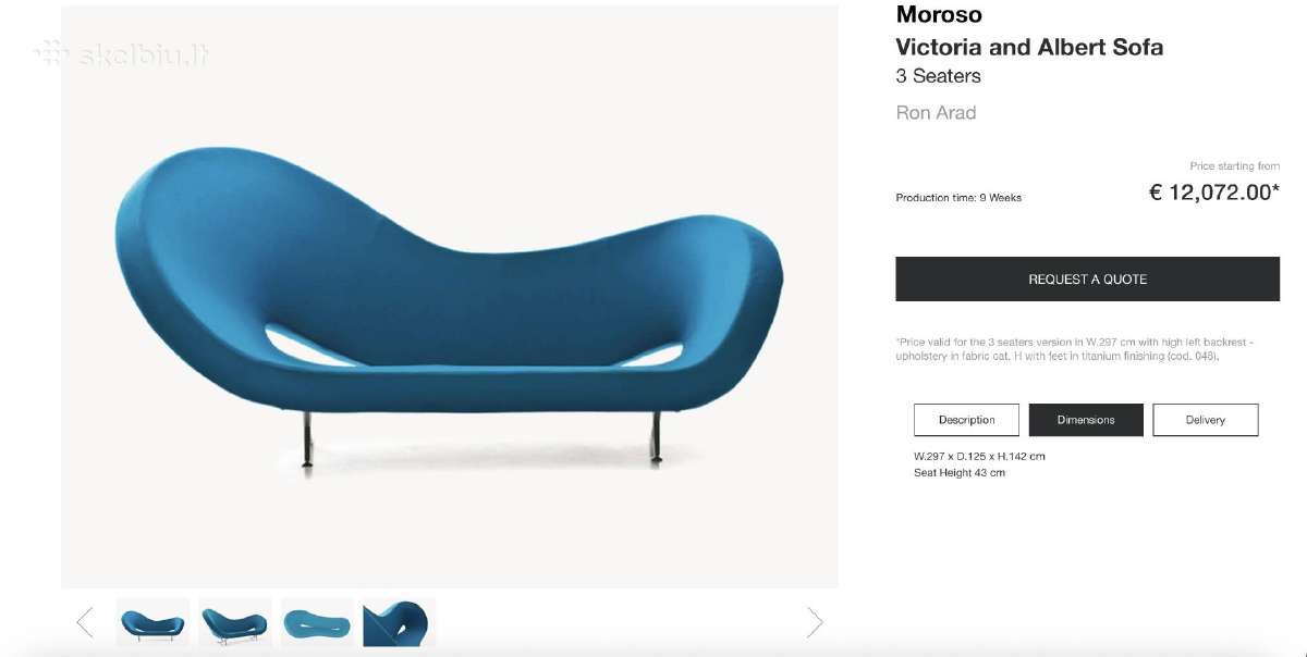 Sofa – Moroso “Victoria and Albert - nuotraukos Nr. 10