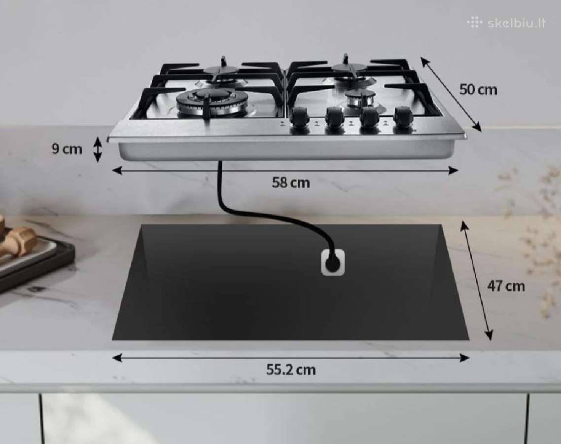 Hertz Piano ® Classic įmontuojama dujinė kaitlentė - nuotraukos Nr. 7