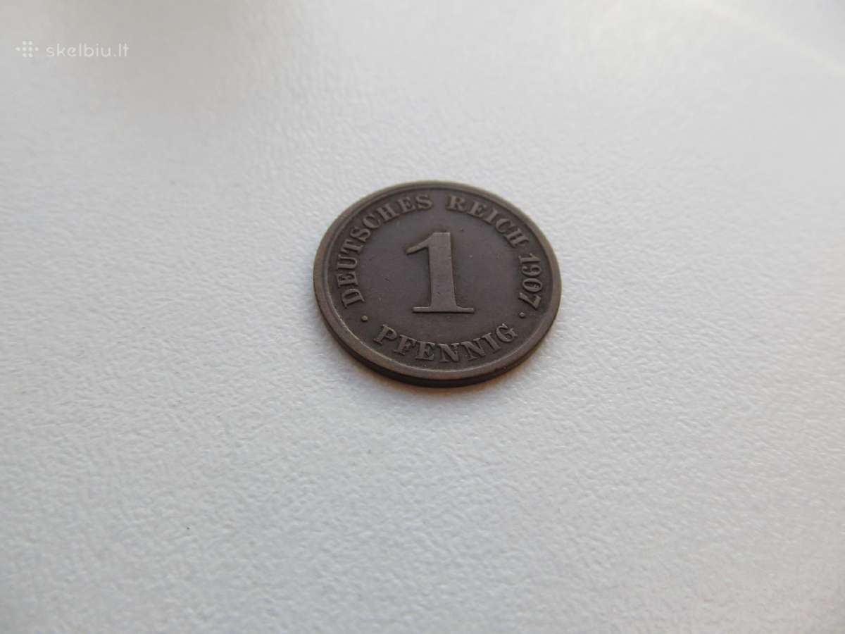 1 pfennig , Vokietija , 1907 J
