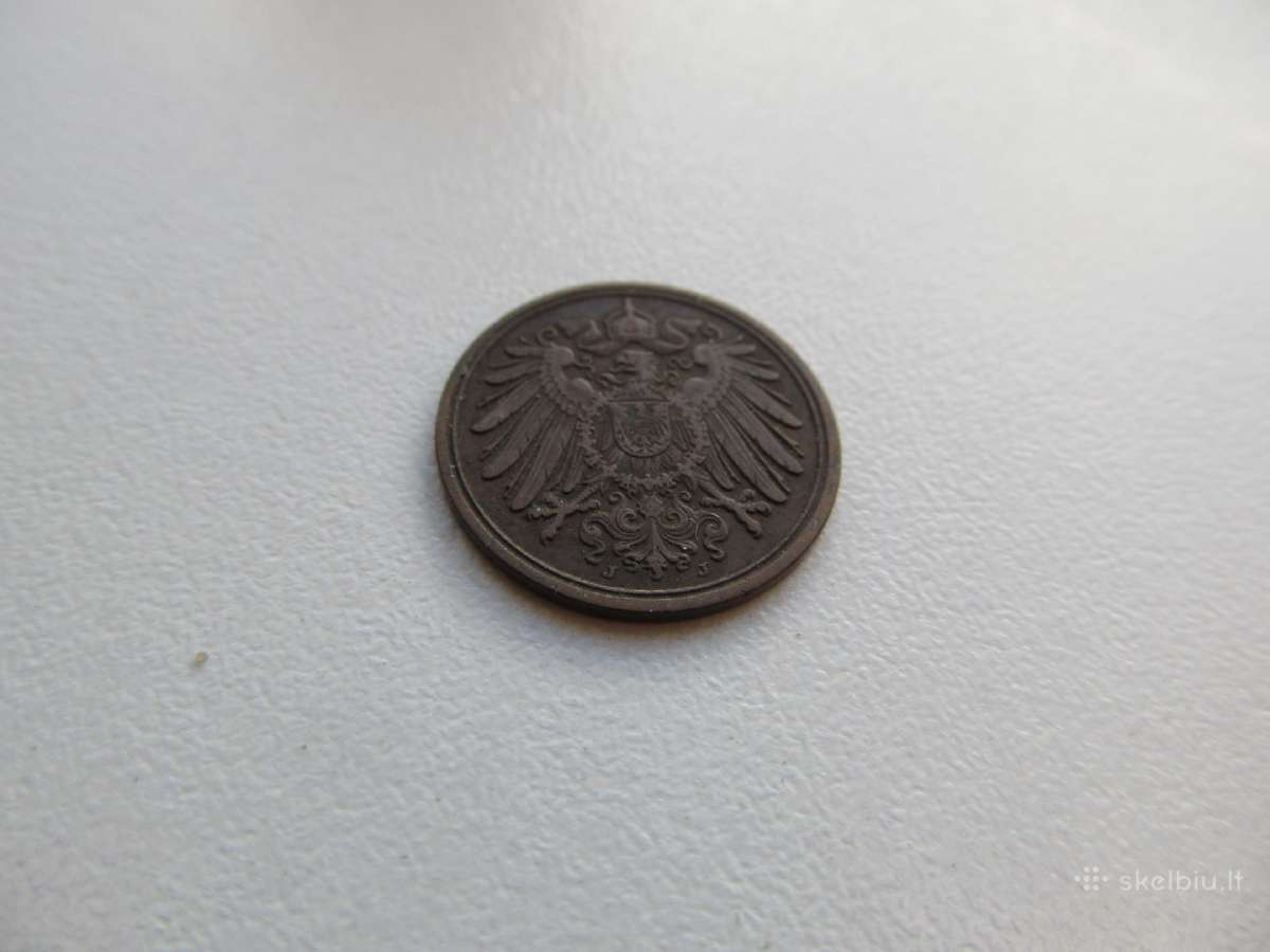 1 pfennig , Vokietija , 1907 J - nuotraukos Nr. 2
