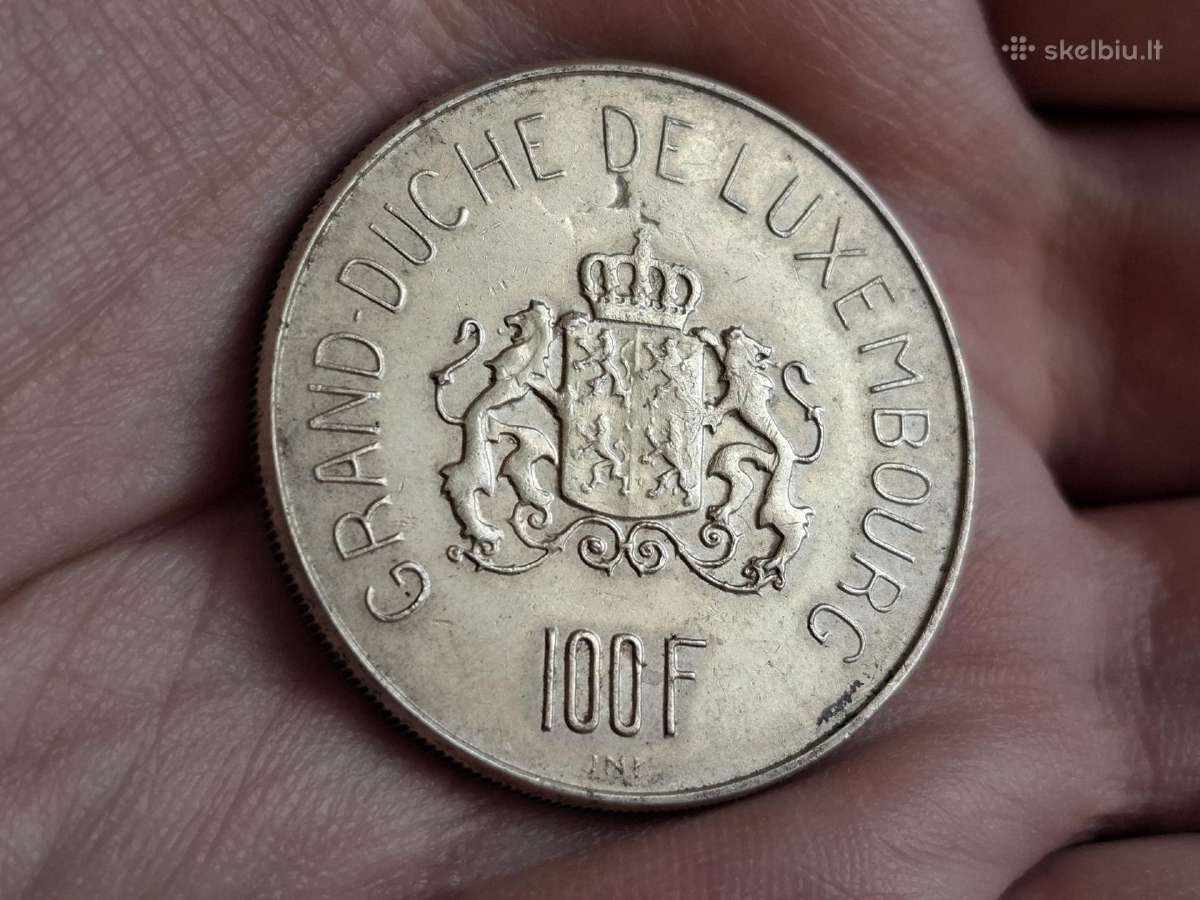 Liuksemburgas 100 frankų 1963 sidabras