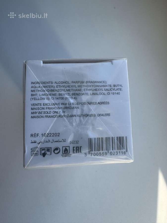Naujas Baccarat Rouge 540 kiekis 25 ml - nuotraukos Nr. 6