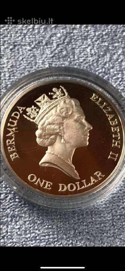 Moneta Bermuda 1990m. 1 dollar, sidabras(.925) - nuotraukos Nr. 2