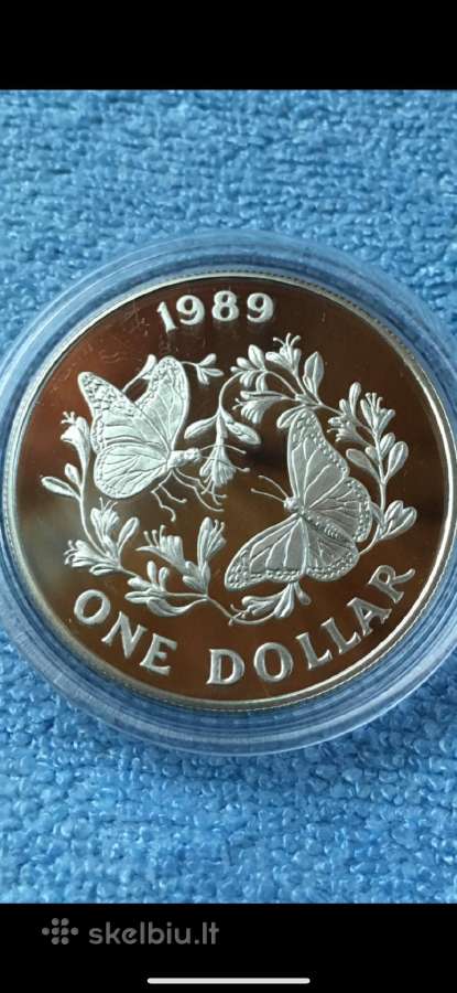 Moneta Bermuda 1989m. 1 dollar, sidabras(.925)
