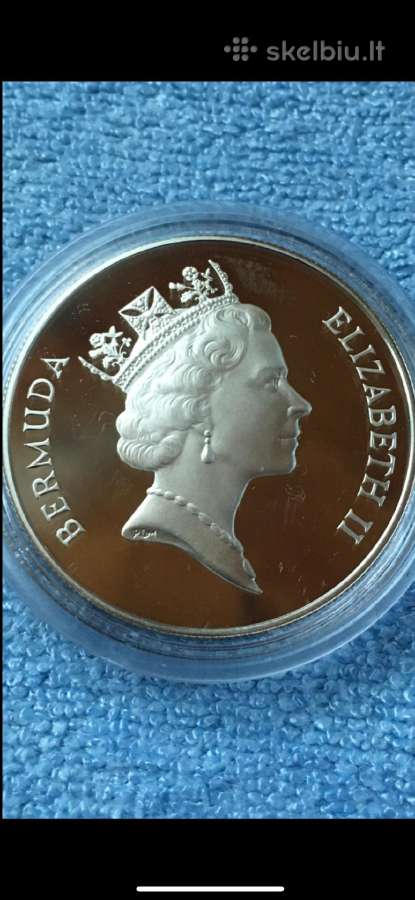 Moneta Bermuda 1989m. 1 dollar, sidabras(.925) - nuotraukos Nr. 2