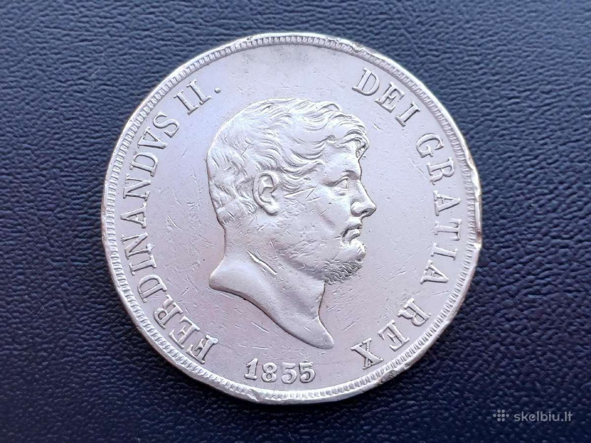 120 grana 1855m. Italija 27,53g. sidabras 833 - nuotraukos Nr. 2