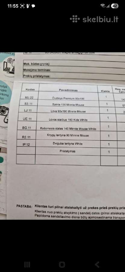 Mergaitės kambario baldai. - nuotraukos Nr. 16