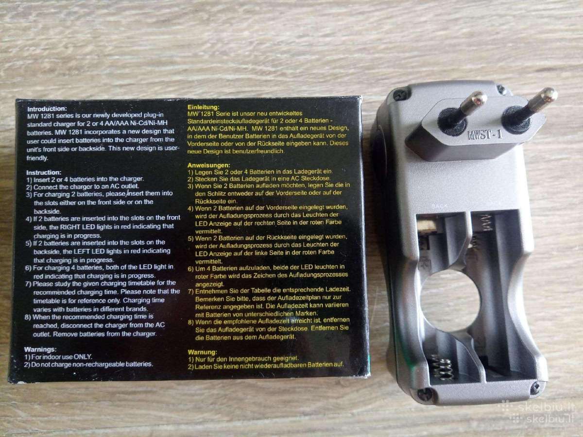 Naujas pakrovėjas Ni mh Ni CD Aa Aa