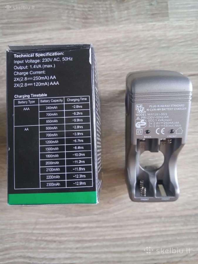 Naujas pakrovėjas Ni mh Ni CD Aa Aa - nuotraukos Nr. 2