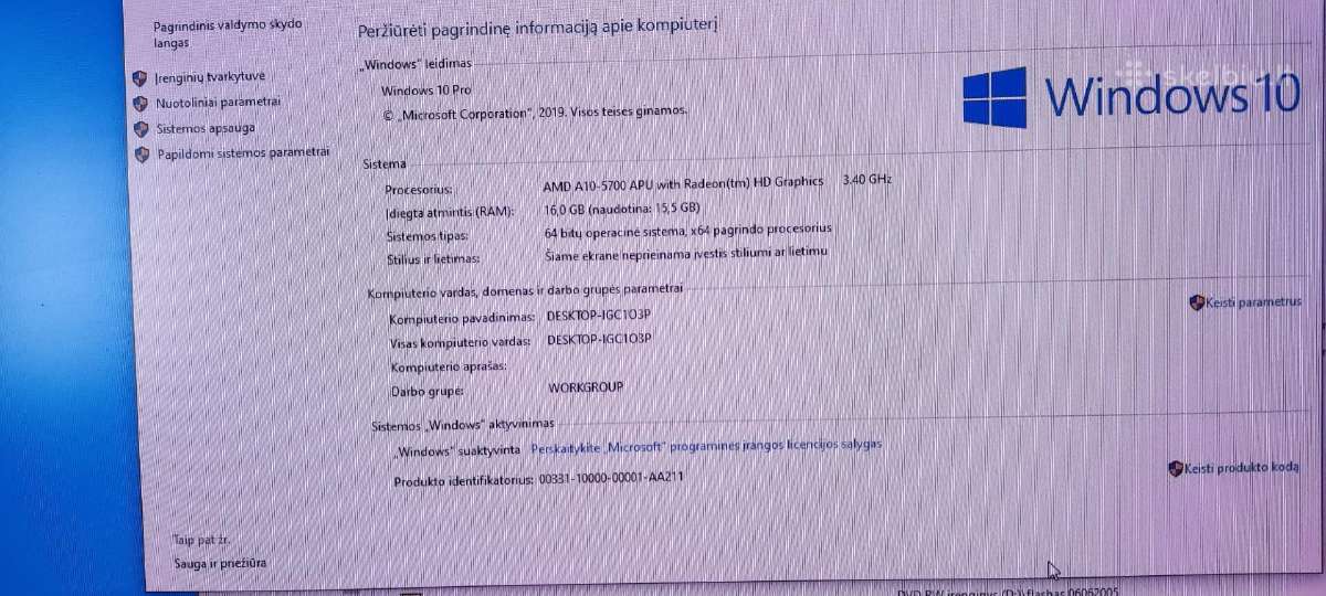 Stacionarus Acer min kompiuteris 16gb, 256ssd, w10 - nuotraukos Nr. 4