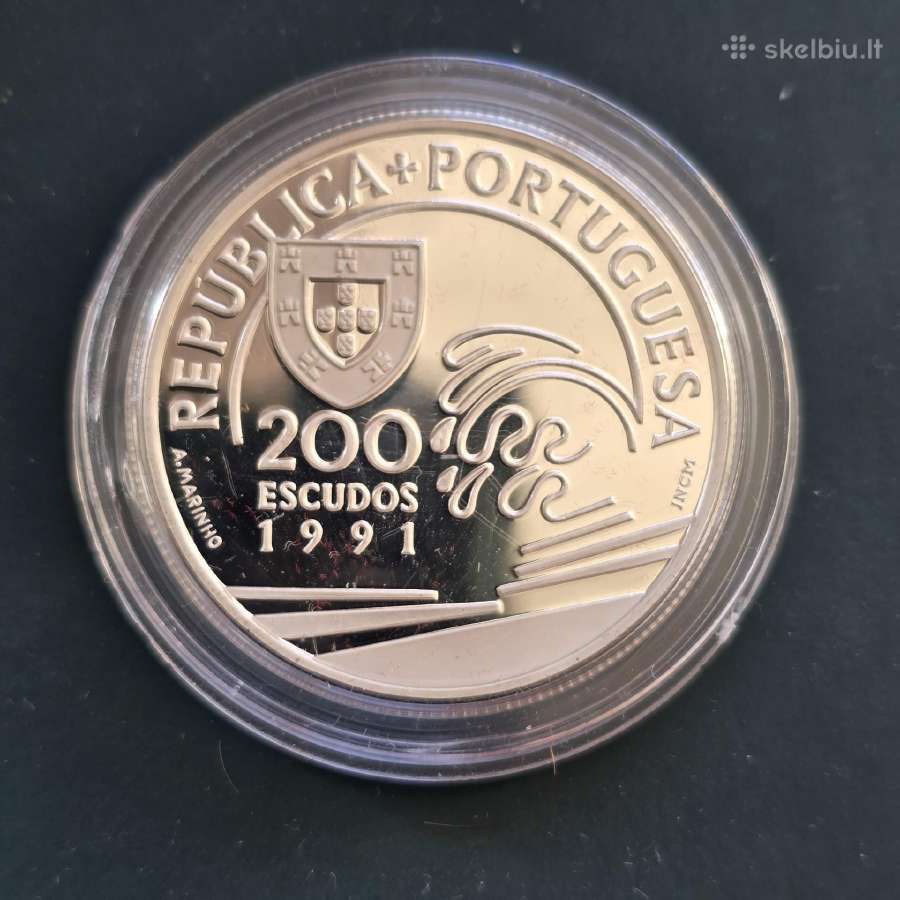Portugalija 1991 200 escudos Ag925 26,5G - nuotraukos Nr. 2