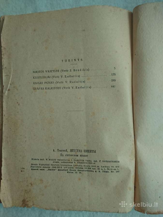 A.tolstojus Knyga Nikitos Vaikyste - nuotraukos Nr. 3