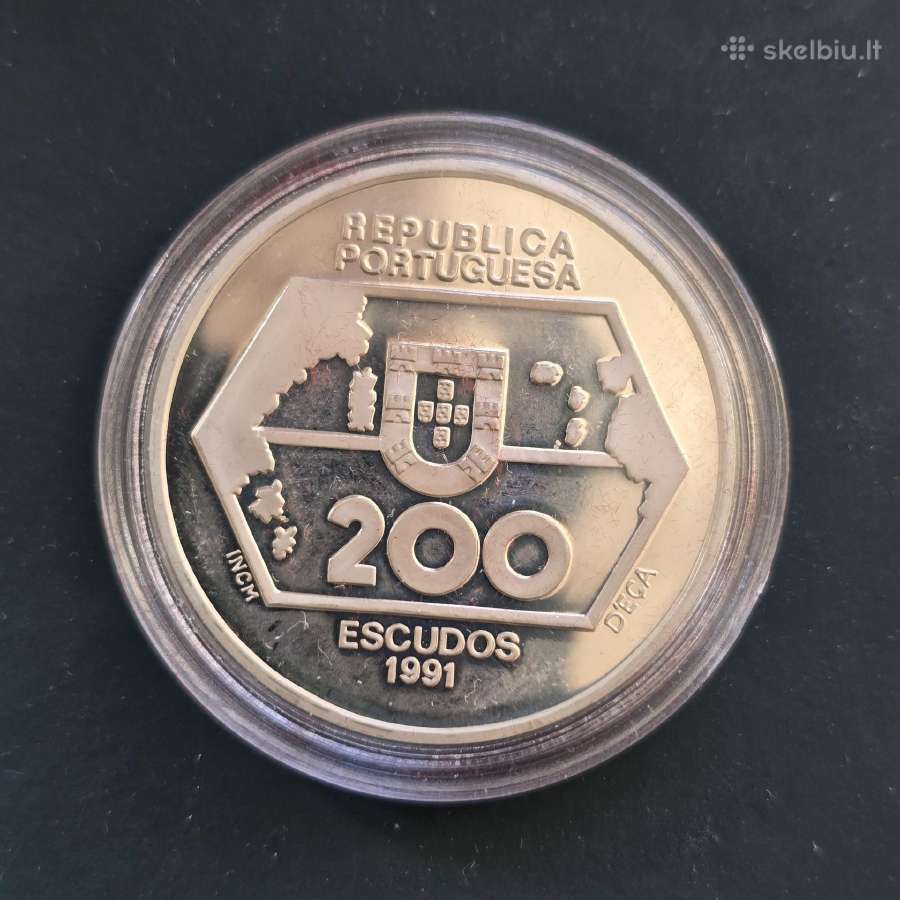 Portugalija 1991 200 escudos Ag925 26,5G - nuotraukos Nr. 2