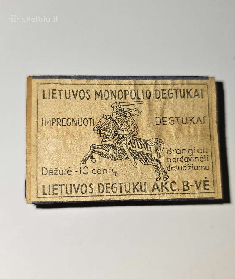 Tarpukario laikotarpio degtukai.