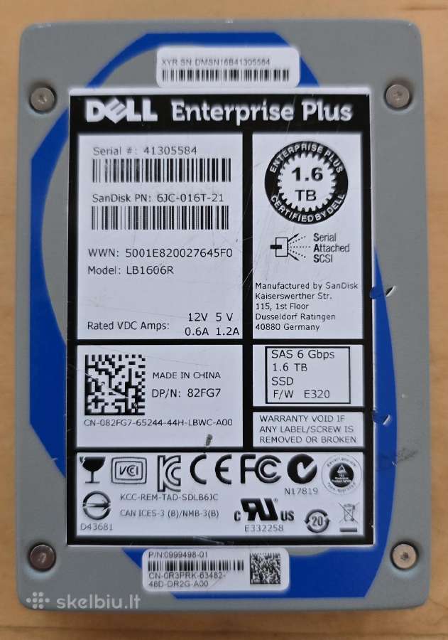 2.5" Sas SSD 200gb 3.84tb 7.68tb 15.36tb 30.72tb - nuotraukos Nr. 20