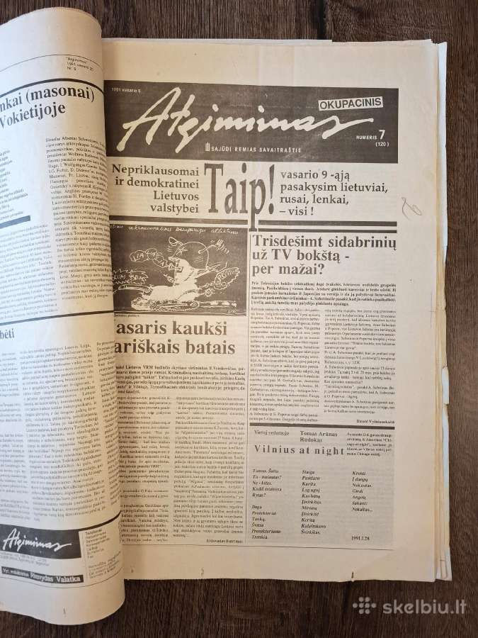 Lietuvos sąjūdžio laikraščiai savaitraščiai 1989m - nuotraukos Nr. 9
