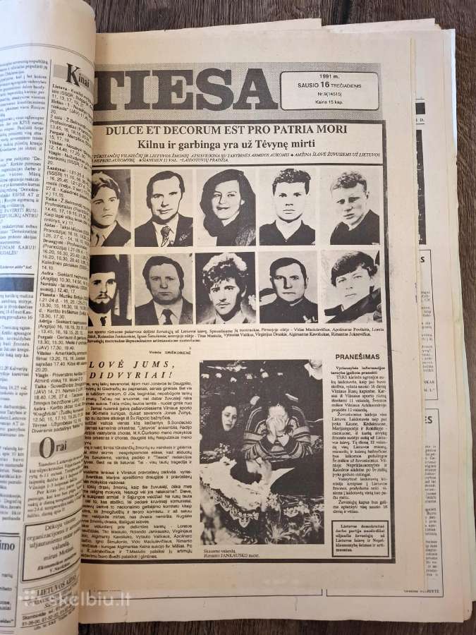 Lietuvos sąjūdžio laikraščiai savaitraščiai 1989m - nuotraukos Nr. 12
