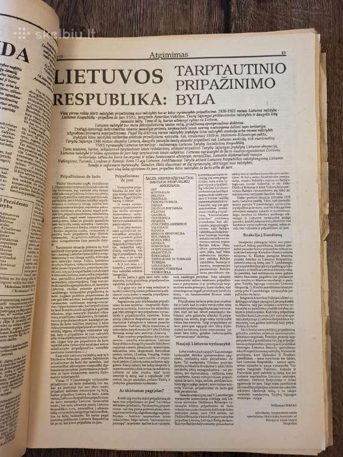 Lietuvos sąjūdžio laikraščiai savaitraščiai 1989m - nuotraukos Nr. 15
