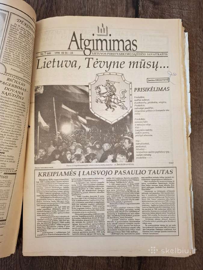 Lietuvos sąjūdžio laikraščiai savaitraščiai 1989m - nuotraukos Nr. 16