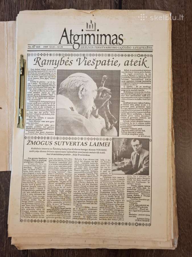 Lietuvos sąjūdžio laikraščiai savaitraščiai 1989m - nuotraukos Nr. 19