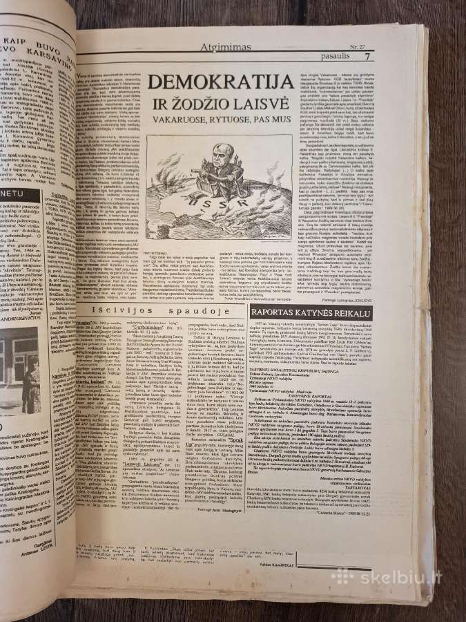 Lietuvos sąjūdžio laikraščiai savaitraščiai 1989m - nuotraukos Nr. 20