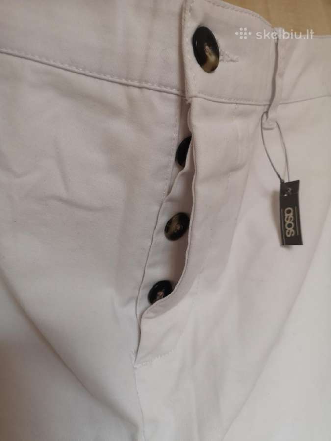 Asos naujos baltos spalvos kelnės su kišenėmis - nuotraukos Nr. 3