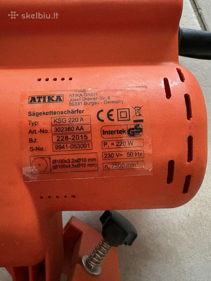 Atika Ksg 220 A grandinės galąstuvas - nuotraukos Nr. 3