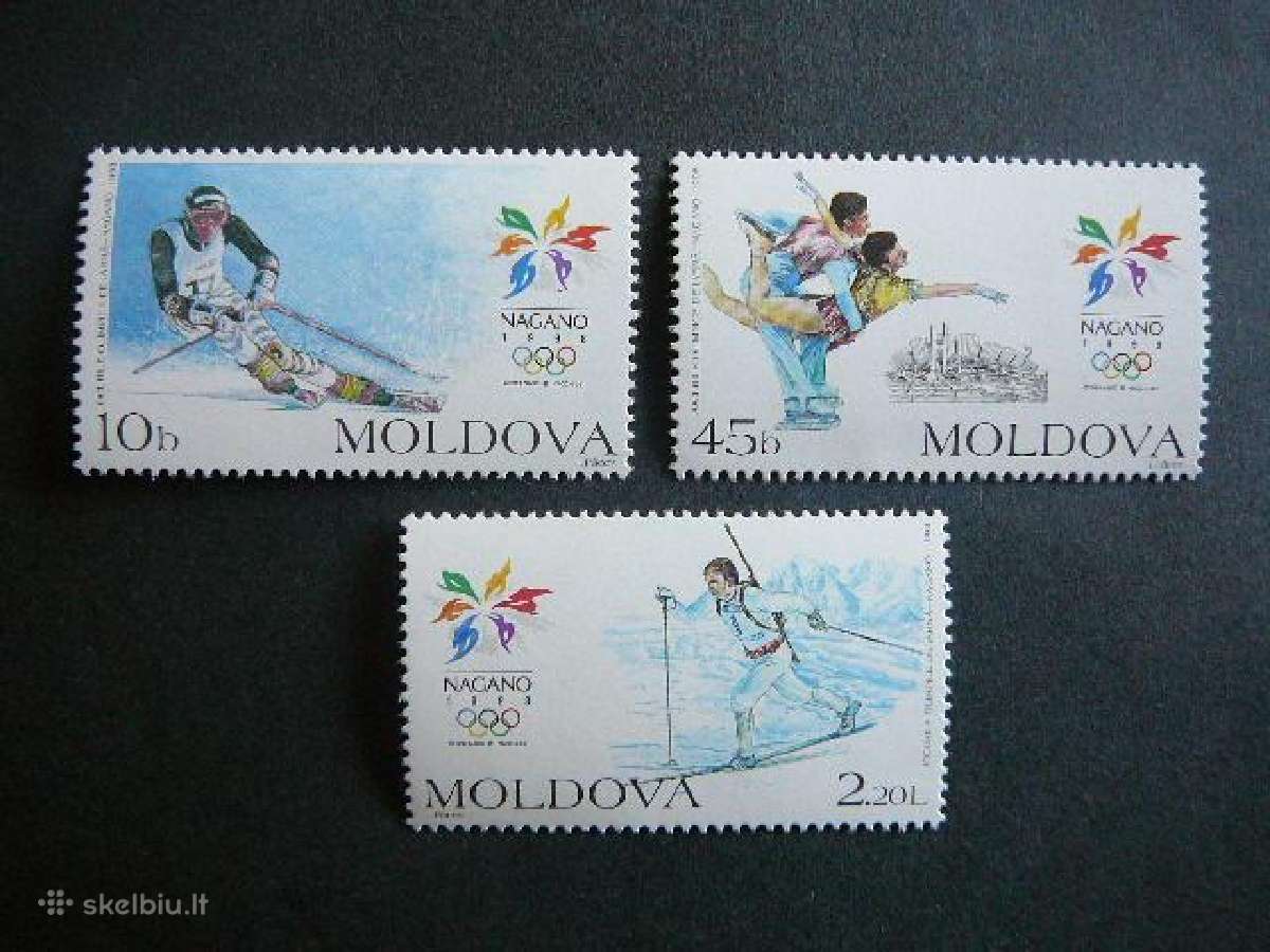 Olimpines ziemos Nagano Moldavija 1998 Mnh md32