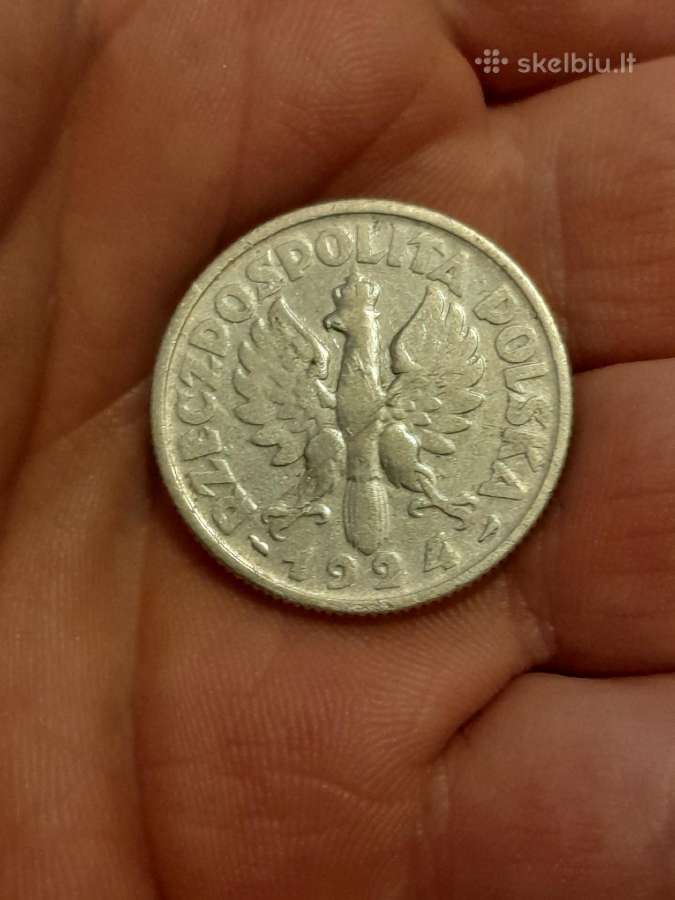2 zlotai Lenkija 1924m.
